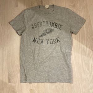 Abercrombie & Fitch New York Wash Out Mens Tee Medium Grey